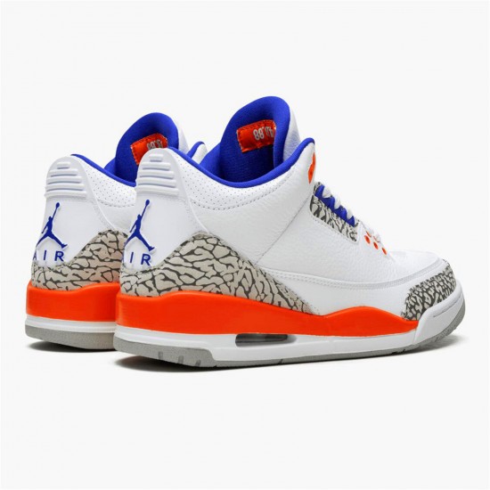 Kixify Nike Air Jordan 3 Retro Knicks White/Old Royal-University Orange-Tech Grey