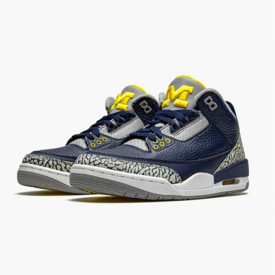 Kixify Nike Air Jordan 3 Retro Michigan PE Black/University Gold-Cement Grey