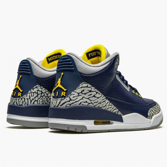 Kixify Nike Air Jordan 3 Retro Michigan PE Black/University Gold-Cement Grey