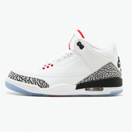 Kixify Nike Air Jordan 3 Retro Free Throw Line White Cement White/White-Fire Red-Black