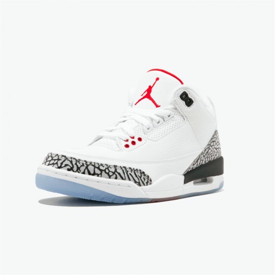 Kixify Nike Air Jordan 3 Retro Free Throw Line White Cement White/White-Fire Red-Black