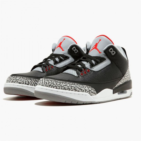 Kixify Nike Air Jordan 3 Retro Black Cement (2018) Black/Fire Red-Cement Grey-White