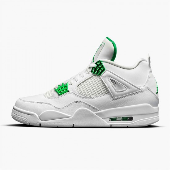 Kixify Nike Air Jordan 4 Retro Metallic Green White/Metallic Silver-Pine Green