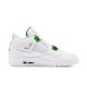 Kixify Nike Air Jordan 4 Retro Metallic Green White/Metallic Silver-Pine Green