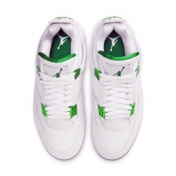 Kixify Nike Air Jordan 4 Retro Metallic Green White/Metallic Silver-Pine Green