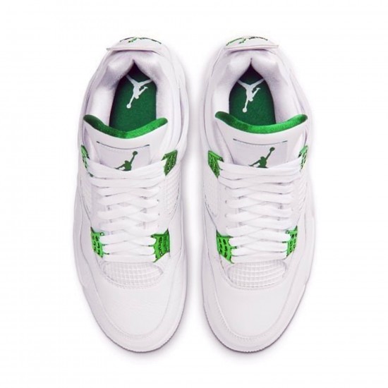 Kixify Nike Air Jordan 4 Retro Metallic Green White/Metallic Silver-Pine Green