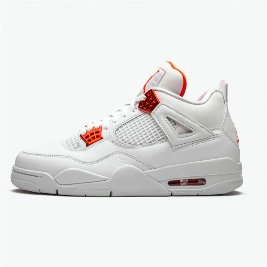 Kixify Nike Air Jordan 4 Retro Metallic Orange White/Metallic Silver-Team Orange