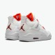 Kixify Nike Air Jordan 4 Retro Metallic Orange White/Metallic Silver-Team Orange