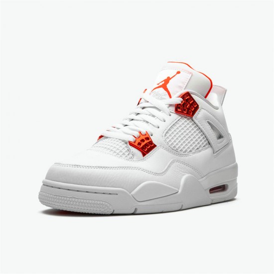 Kixify Nike Air Jordan 4 Retro Metallic Orange White/Metallic Silver-Team Orange