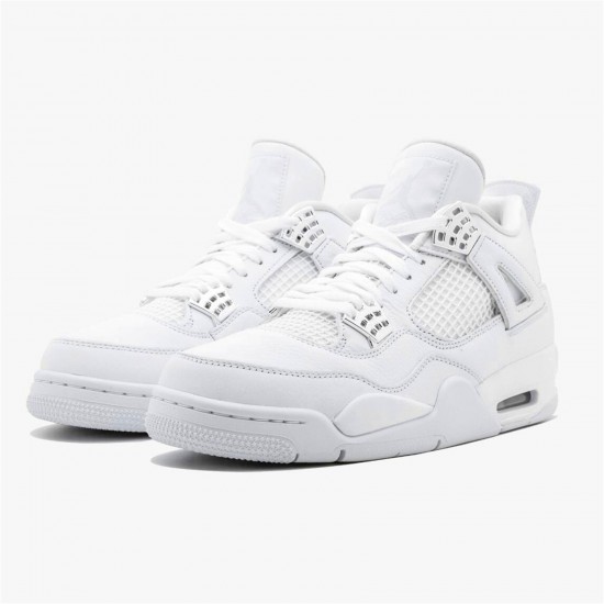 Kixify Nike Air Jordan 4 Retro Pure Money (2017) White/Metallic Silver-Pure Platinum