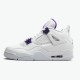 Kixify Nike Air Jordan 4 Retro Metallic Purple White/Metallic Silver-Court Purple