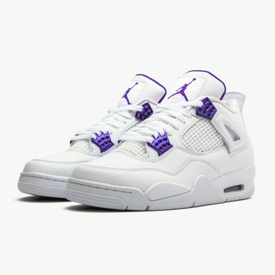 Kixify Nike Air Jordan 4 Retro Metallic Purple White/Metallic Silver-Court Purple