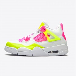 Kixify Nike Air Jordan 4 Retro White Lemon Pink (GS) White/Lemon Venom-Pink Blast