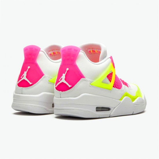 Kixify Nike Air Jordan 4 Retro White Lemon Pink (GS) White/Lemon Venom-Pink Blast