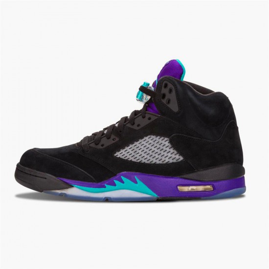 Kixify Nike Air Jordan 5 Retro Black Grape (2013) Black/New Emerald-Grape Ice