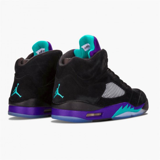 Kixify Nike Air Jordan 5 Retro Black Grape (2013) Black/New Emerald-Grape Ice