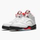 Kixify Nike Air Jordan 5 Retro Fire Red Silver Tongue (2020) White/Black-Metallic Silver-Fire Red