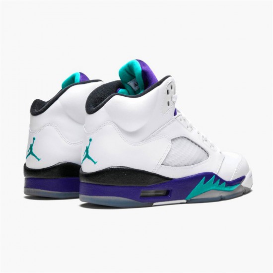 Kixify Nike Air Jordan 5 Retro Grape (2013) White/Emerald-New Grape-Ice Blue