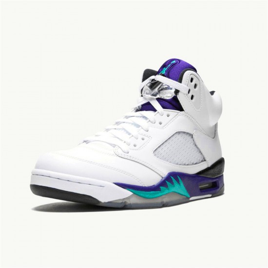 Kixify Nike Air Jordan 5 Retro Grape (2013) White/Emerald-New Grape-Ice Blue