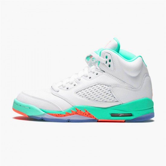 Kixify Nike Air Jordan 5 Retro Light Aqua (GS) White/Crimson Pulse-Light Aqua-Black