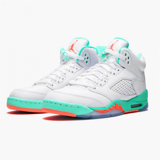 Kixify Nike Air Jordan 5 Retro Light Aqua (GS) White/Crimson Pulse-Light Aqua-Black