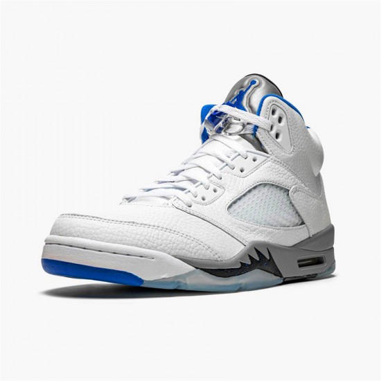 Kixify Nike Air Jordan 5 Retro White Stealth (2021) White/Stealth- Black-Hyper-Royal