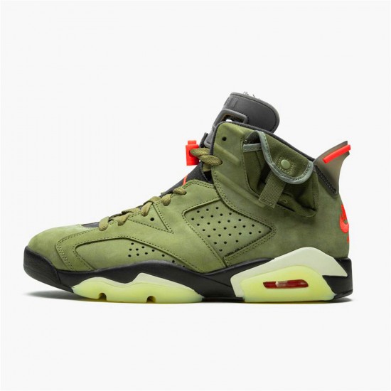 Kixify Nike Air Jordan 6 Retro Travis Scott Medium Olive/Black-Sail-University Red