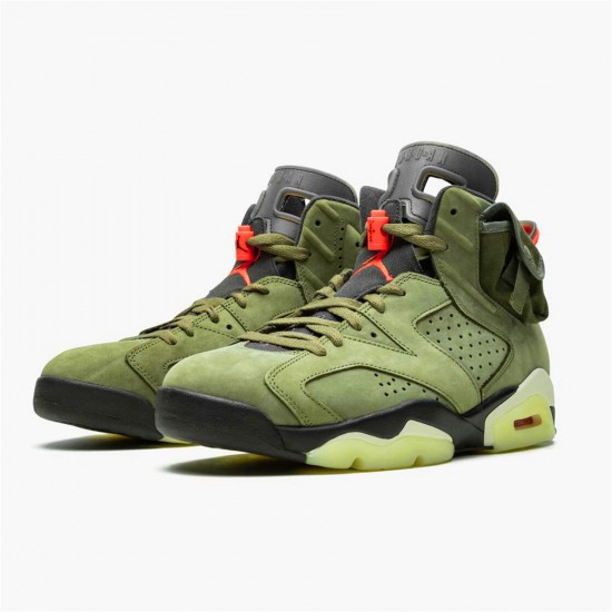 Kixify Nike Air Jordan 6 Retro Travis Scott Medium Olive/Black-Sail-University Red