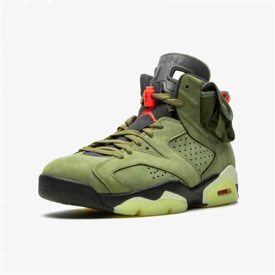 Kixify Nike Air Jordan 6 Retro Travis Scott Medium Olive/Black-Sail-University Red