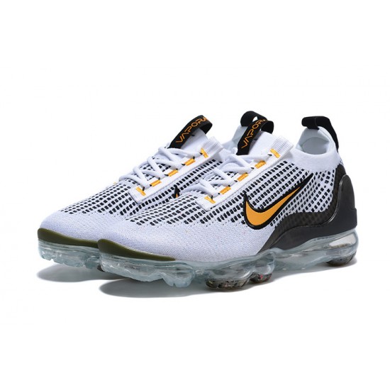 Kixify Unisex Nike Air VaporMax 2021 Flyknit White Yellow and Black Kicks