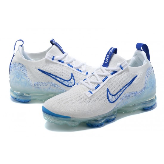 Kixify Unisex Nike Air VaporMax 2021 Flyknit White and Blue Kicks