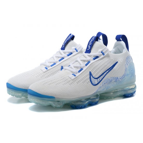 Kixify Unisex Nike Air VaporMax 2021 Flyknit White and Blue Kicks