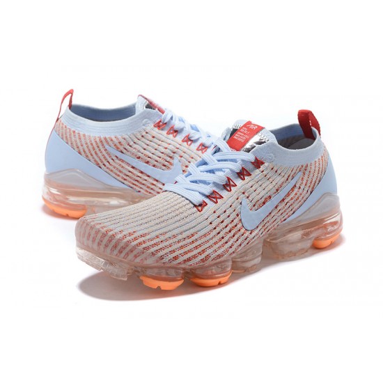 Kixify Unisex Nike Air VaporMax Flyknit 3 White Orange Kicks AJ6910-400