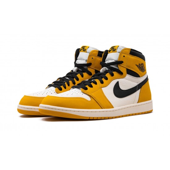 Nike Air Jordan 1 Retro High OG Mens Yellow Ochre DZ5485-701 Shoes